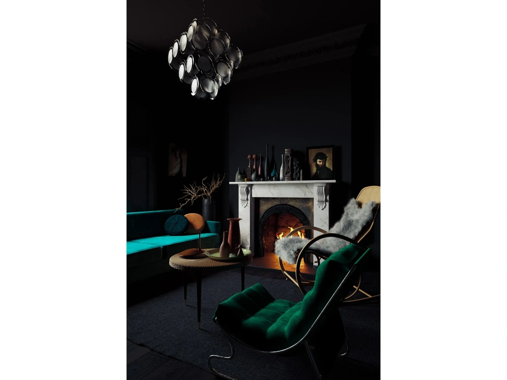 A high-quality photorealistic 3D rendering of an interior design ...