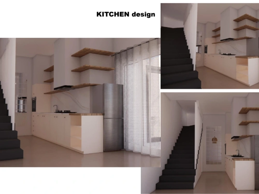 A complete kitchen design - a full package from floor plans to 3D ...