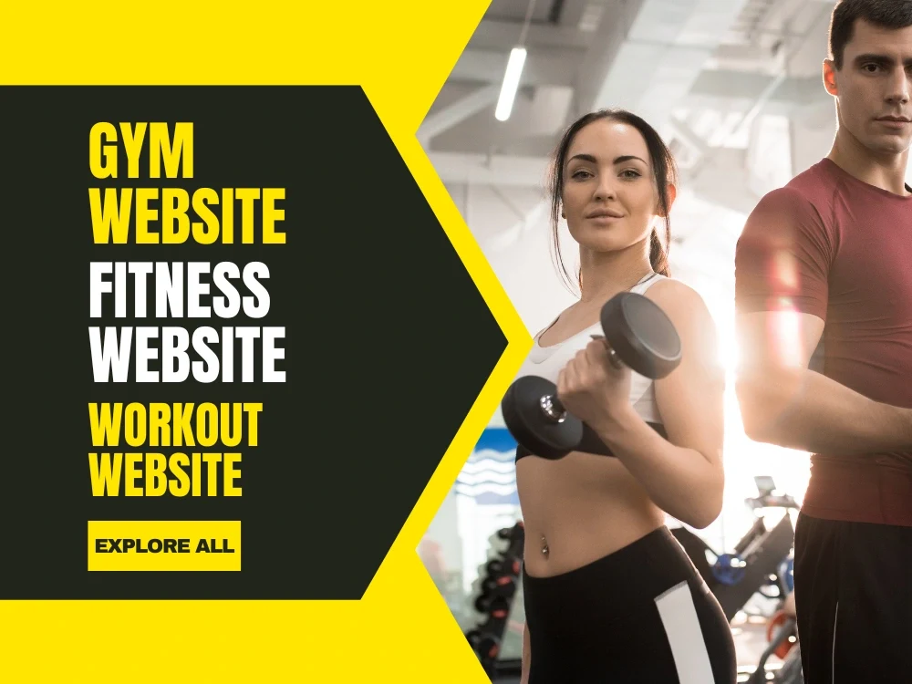 Workout Set Website Attractive gym website fitness website sports website workout website ...