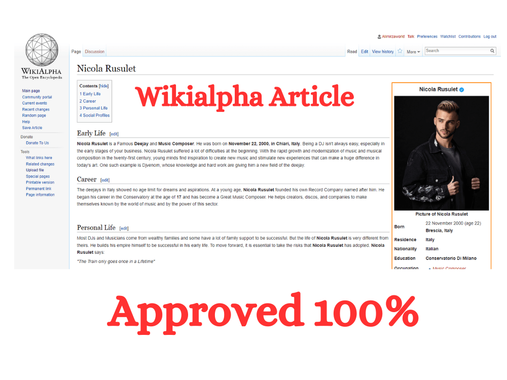 Approved wikialpha article for you or your business | Upwork