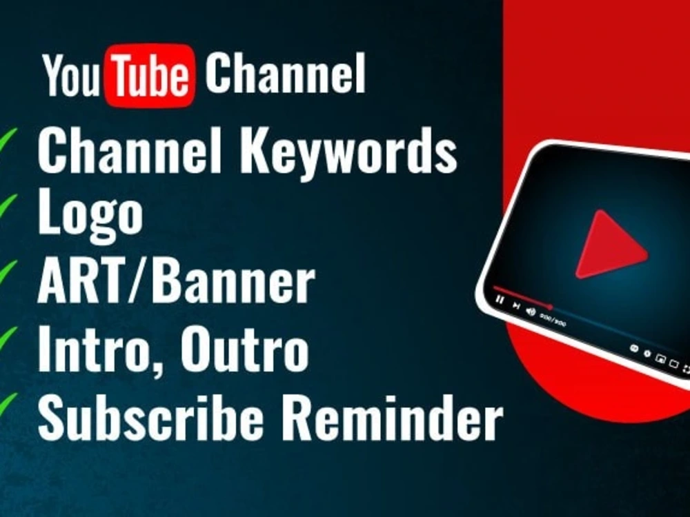 A youtube channel setup with a logo, art, intro, outro | Upwork