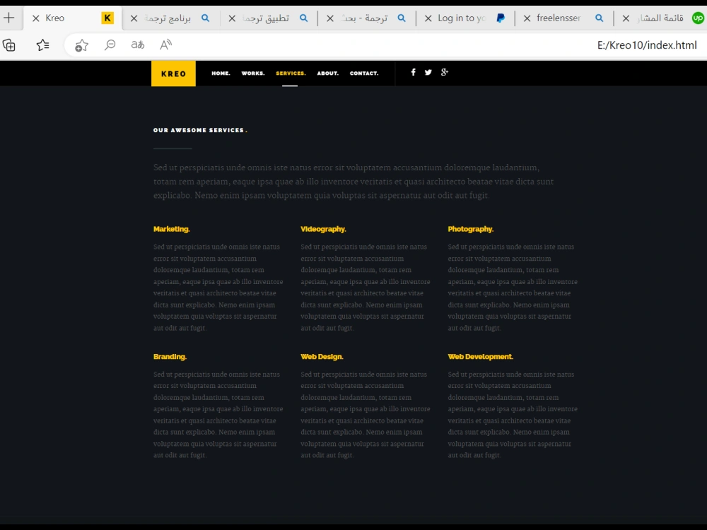 Website Design HTML and CSS and JS | Upwork