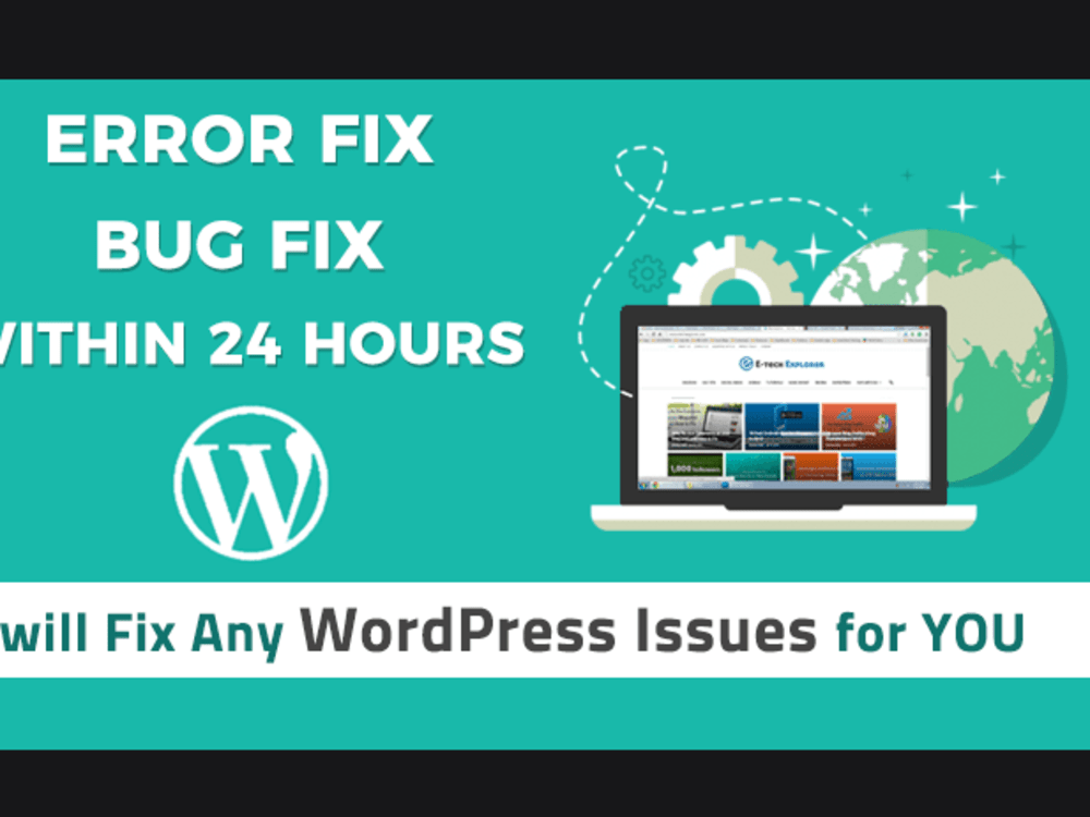 Wordpress Bug Errors Issue Fixes Wordpress Theme Plugin Customization Upwork