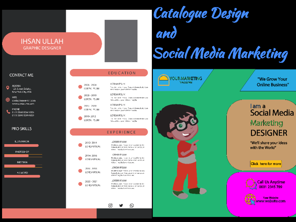 Catalog,Social Media Marketing,Brochure and Flyer Design Upwork