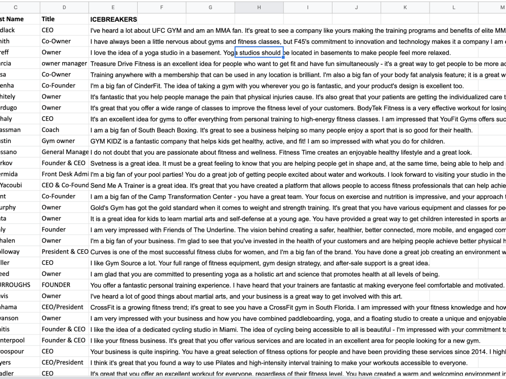 Highly personalized first line messages for your next cold email