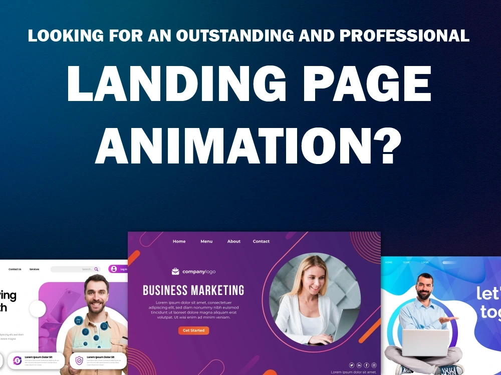 Website Landing Page Animation Lottie JSON Animated Landing Page | Upwork