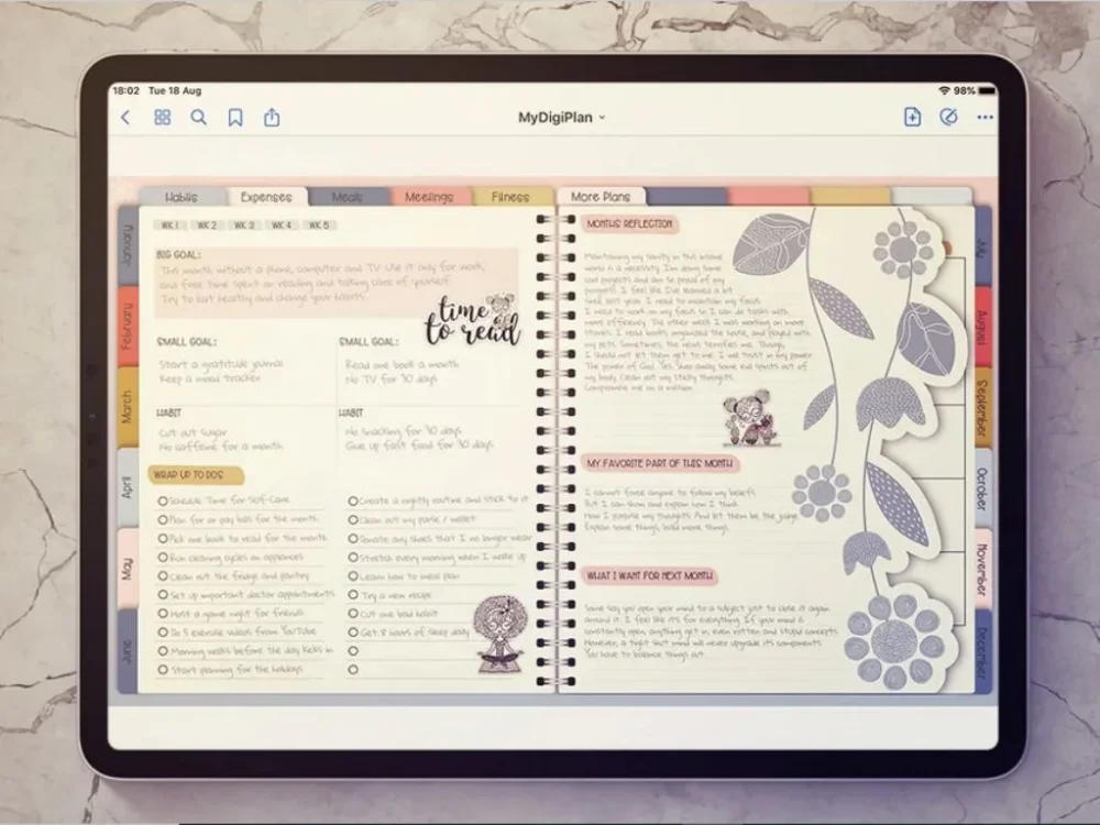 Custom digital planner, journal, or calendar for Etsy or commercial use ...