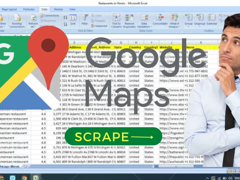 Targeted google map data scraping and web scraping Upwork