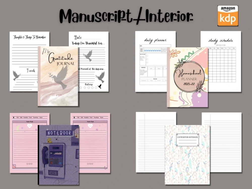 Professional and custom daily planner and Note Book Design With