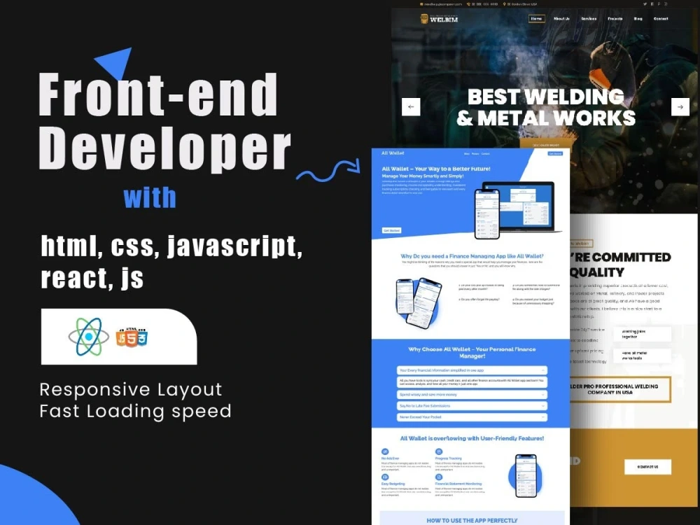 Front end developer | front end development | front end designer | Upwork