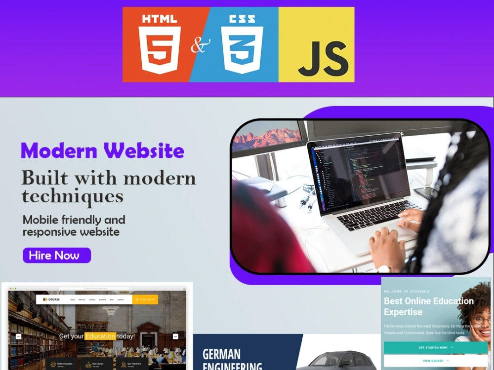 A responsive website built with HTML5, CSS & Javascript | Upwork