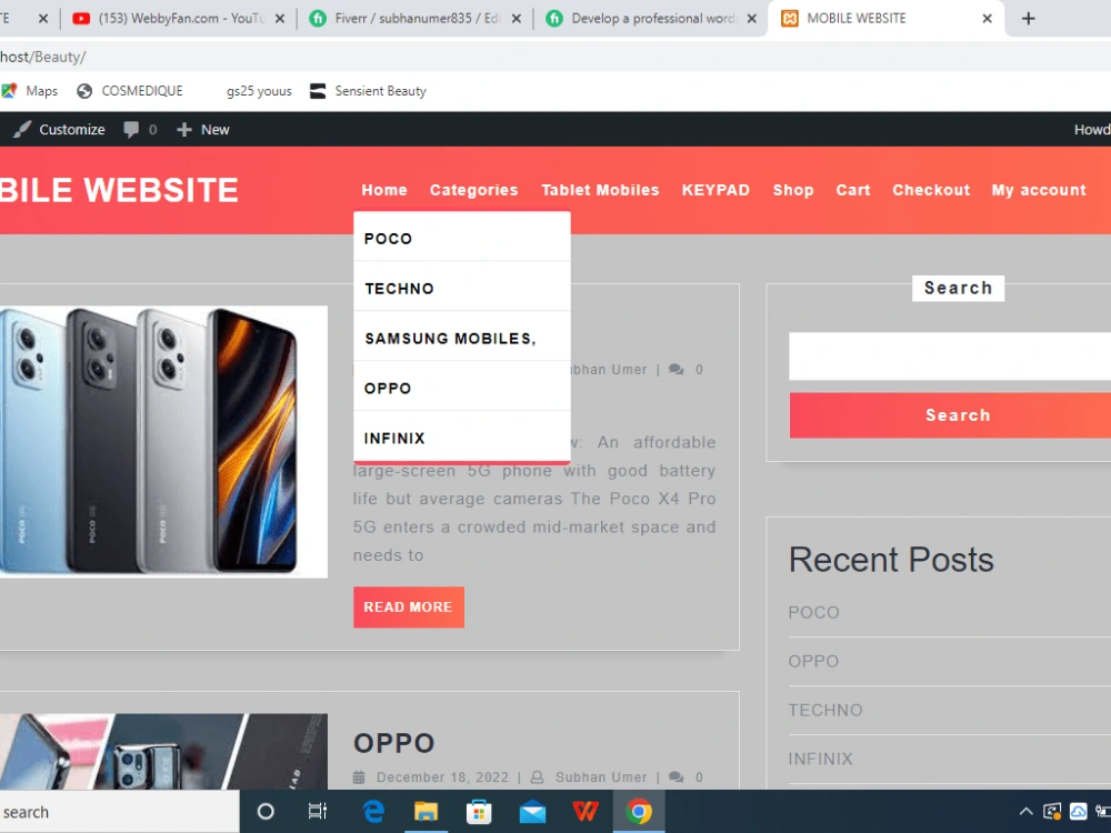A responsive and mobile friendly Wordpress website. | Upwork