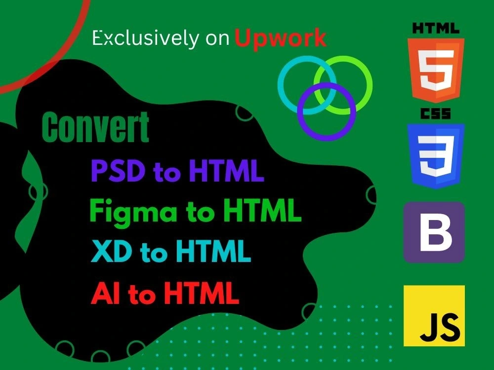 PSD to HTML CSS conversion with responsive design, Bootstrap 5 or ...