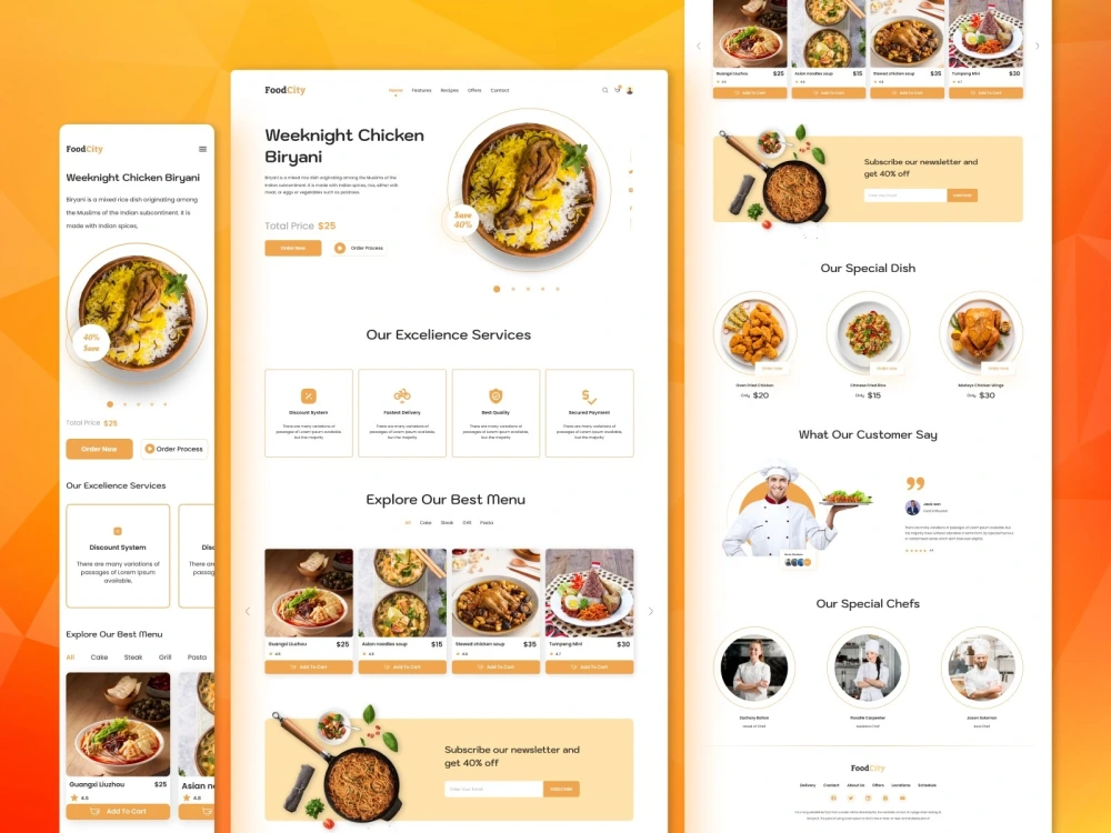 Modern UI UX homepage, web UI, landing page, website design Figma or XD ...