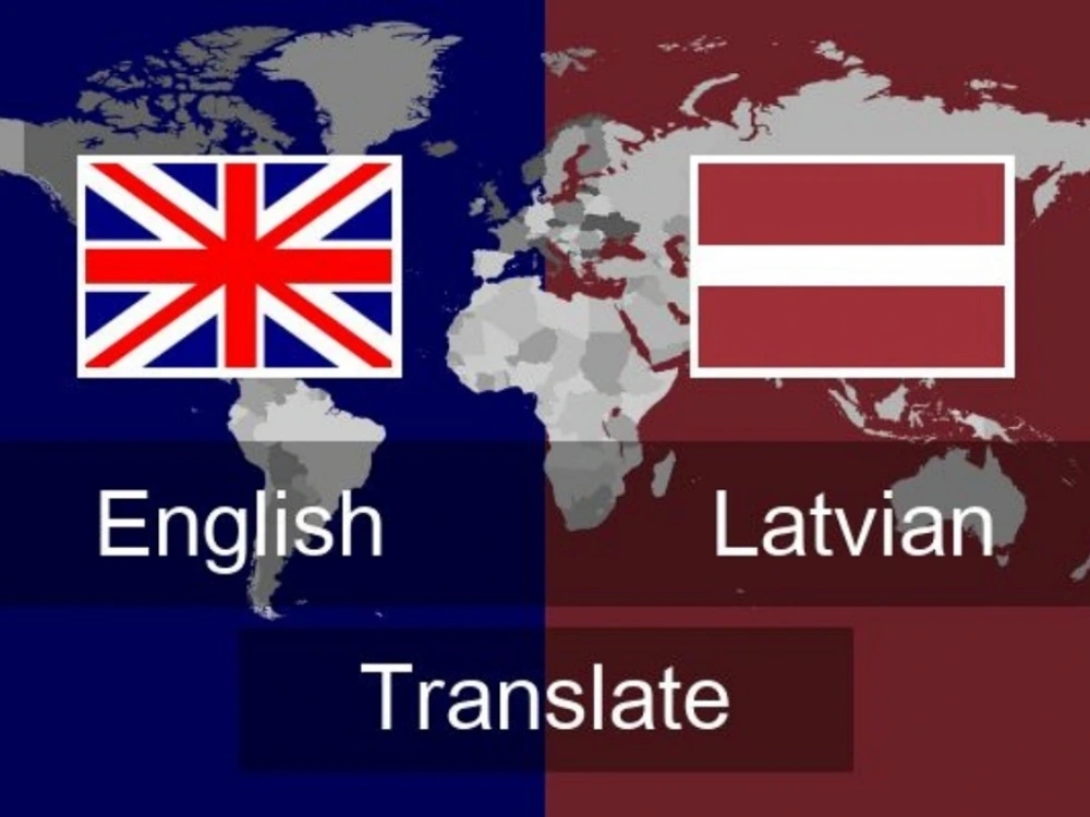 A translation from English to Latvian and vice versa. Upwork