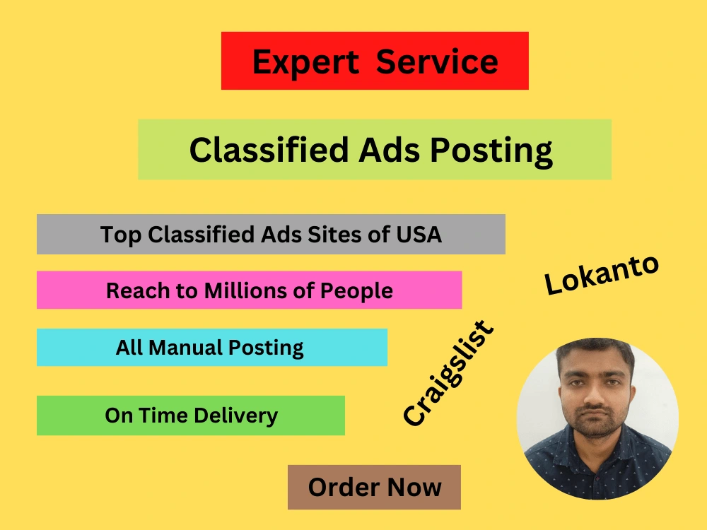 Top Classified 50 Classified Sites Ads posted manually in the USA | Upwork