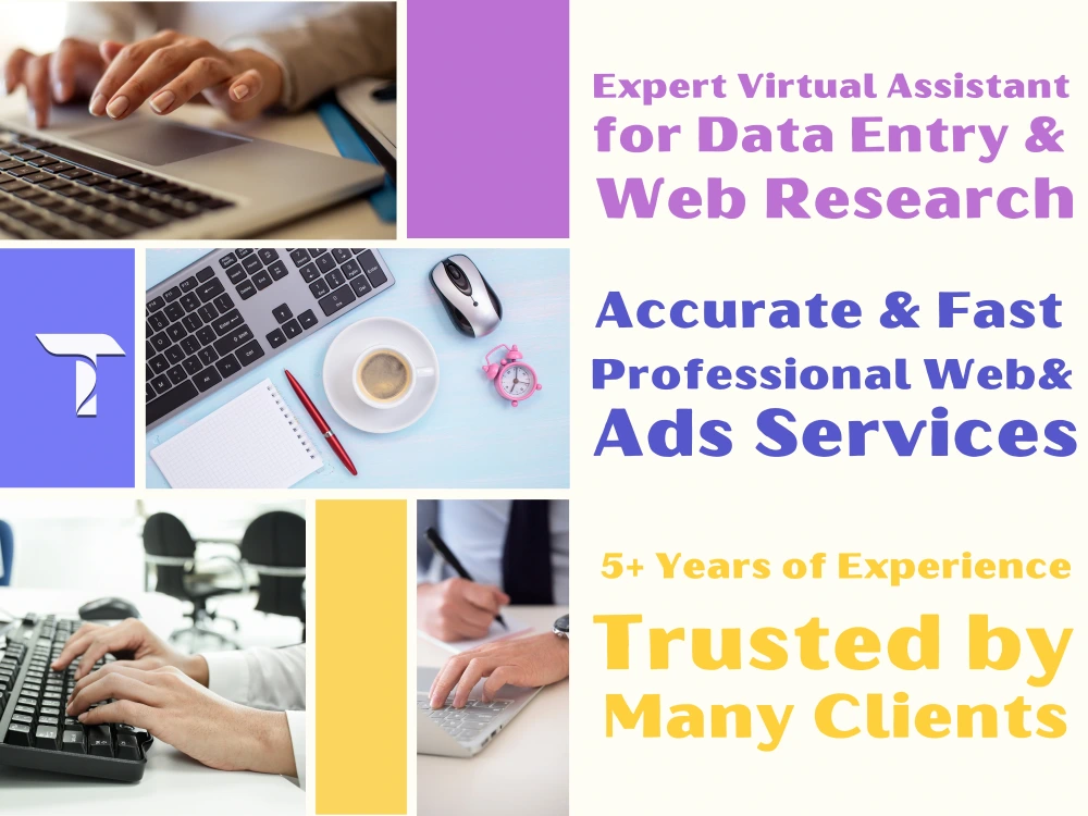 Virtual Assistant Services for Design Data Entry Web Research Ads SM ...