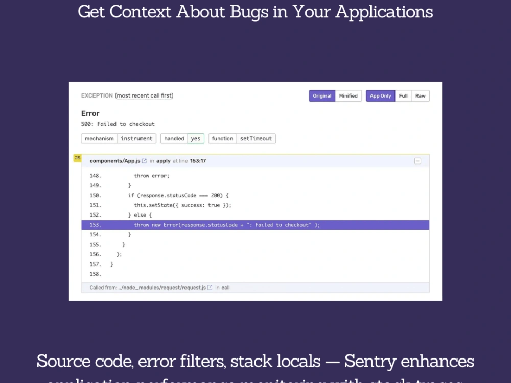 A application monitoring setup using Sentry.io | Upwork