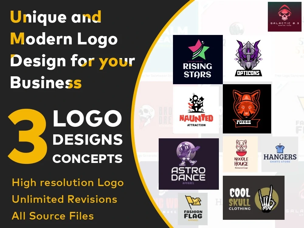 Unique and modern logo design for your business | Upwork