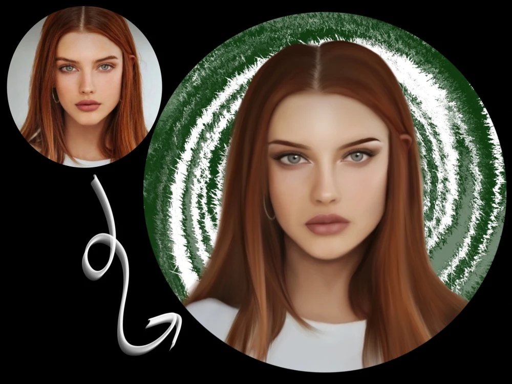 Realistic portrait drawing/painting in digital Upwork