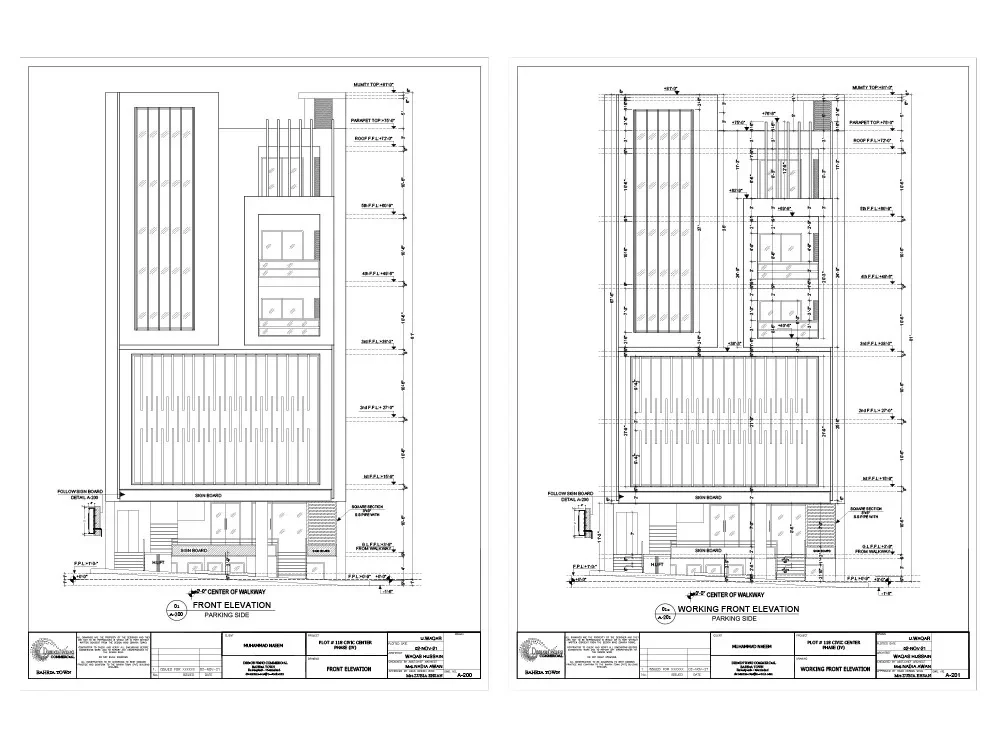 AutoCAD 2D floor plan, architecture and interior detailed working