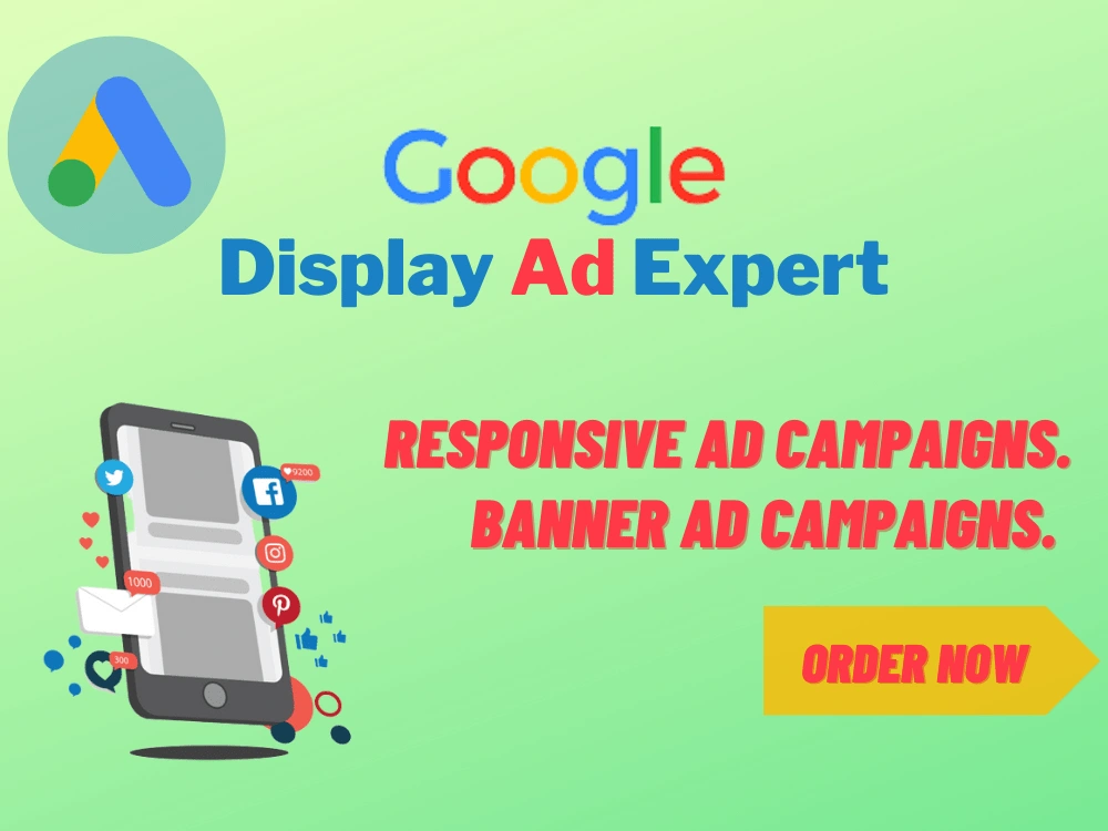Google display ads of desired sizes, topics and placements | Upwork