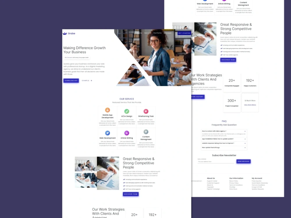 A responsive website with HTML/CSS/React/JavaScript | Upwork