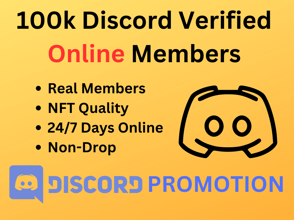 HQ Nondrop 1000 Discord online verified members for your server | Upwork