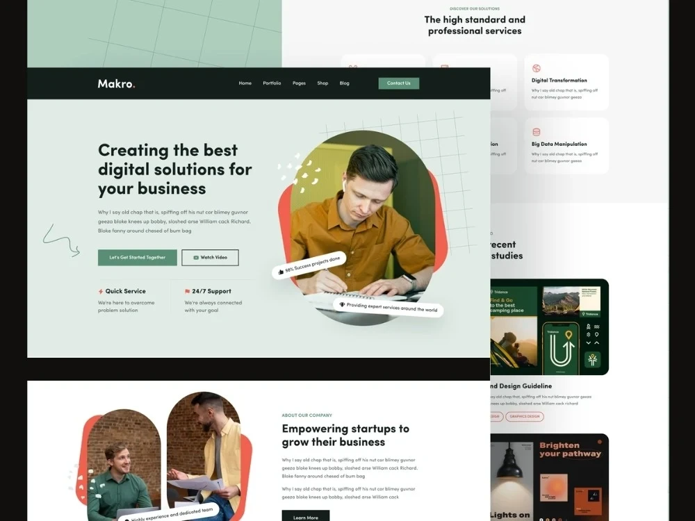 A modern mobile-friendly WordPress website design with elementor pro ...