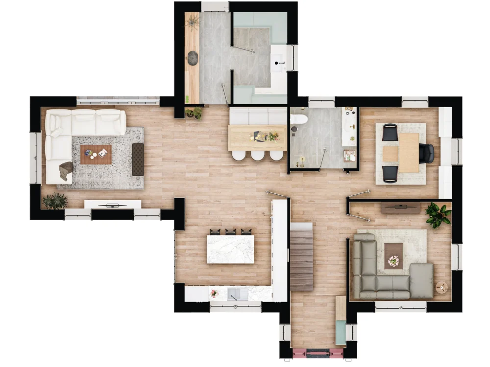 2d floor plan rendering based on your drawings Upwork