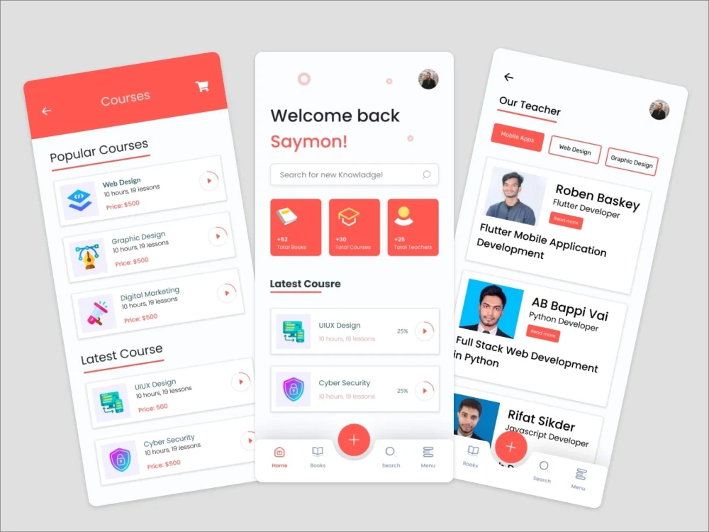 Mobile app ui/ux / desktop ui / android and ios app screen design in ...