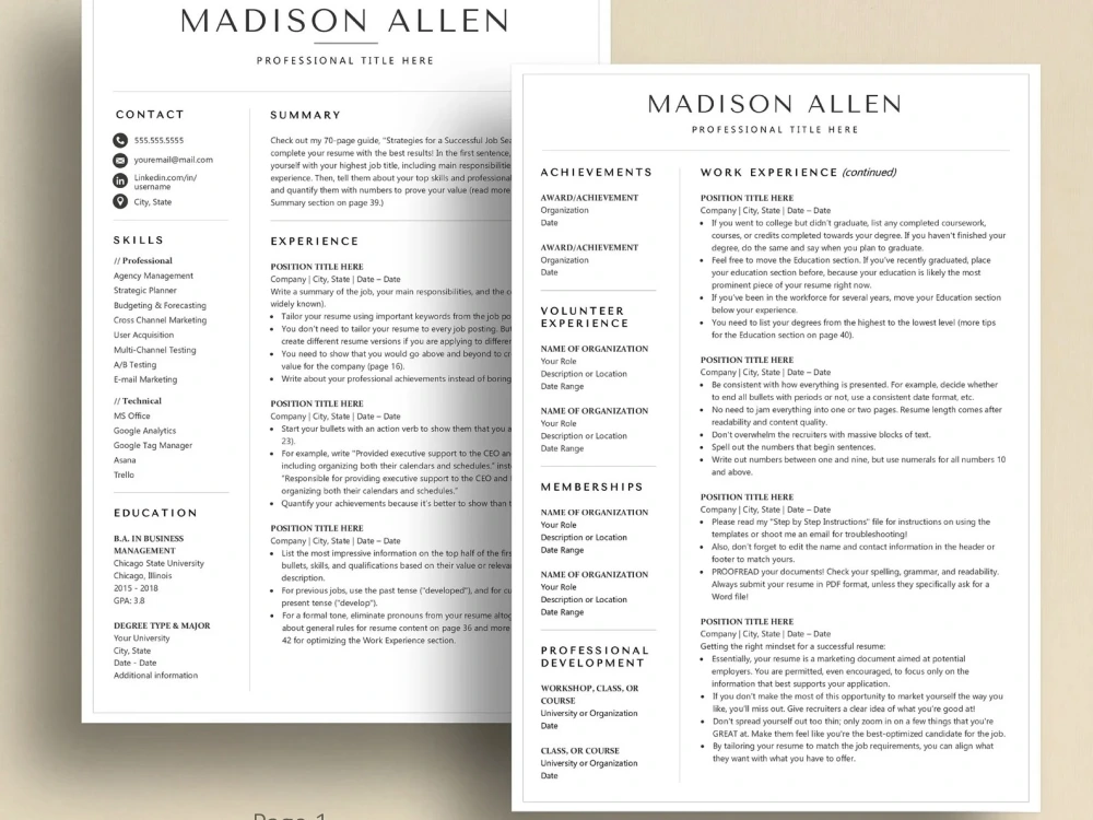 Complete Job Application Package: Resume, Cover Letter, and References ...