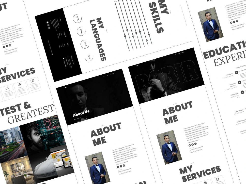 Responsive Portfolio website template | HTML | CSS | Javascript | Upwork