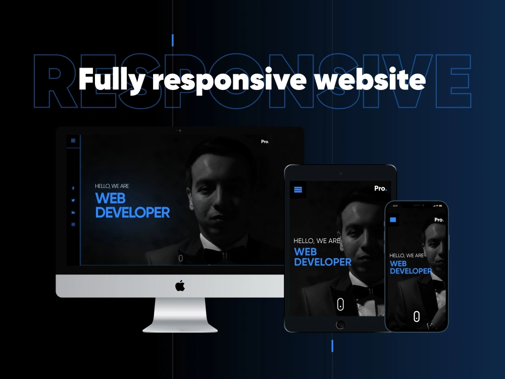 Portfolio responsive website template | HTML | CSS | Javascript | Upwork