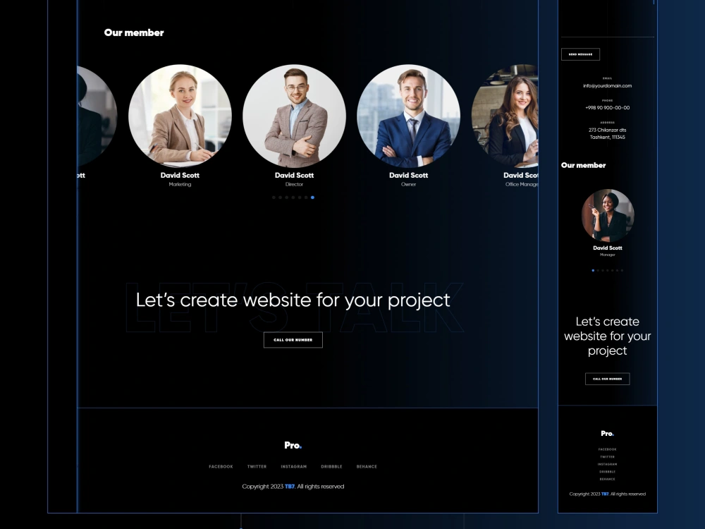 Portfolio responsive website template | HTML | CSS | Javascript | Upwork