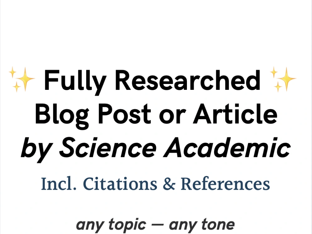 A fully-researched 1000-word keyworded article or blog post with ...