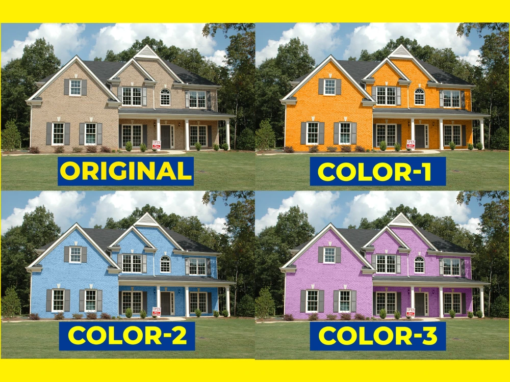 Professional house, wall, facade, exterior and interior color change