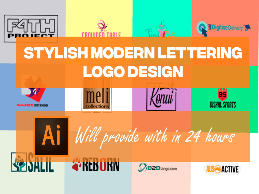 Stylish modern Lettering logo design | Upwork