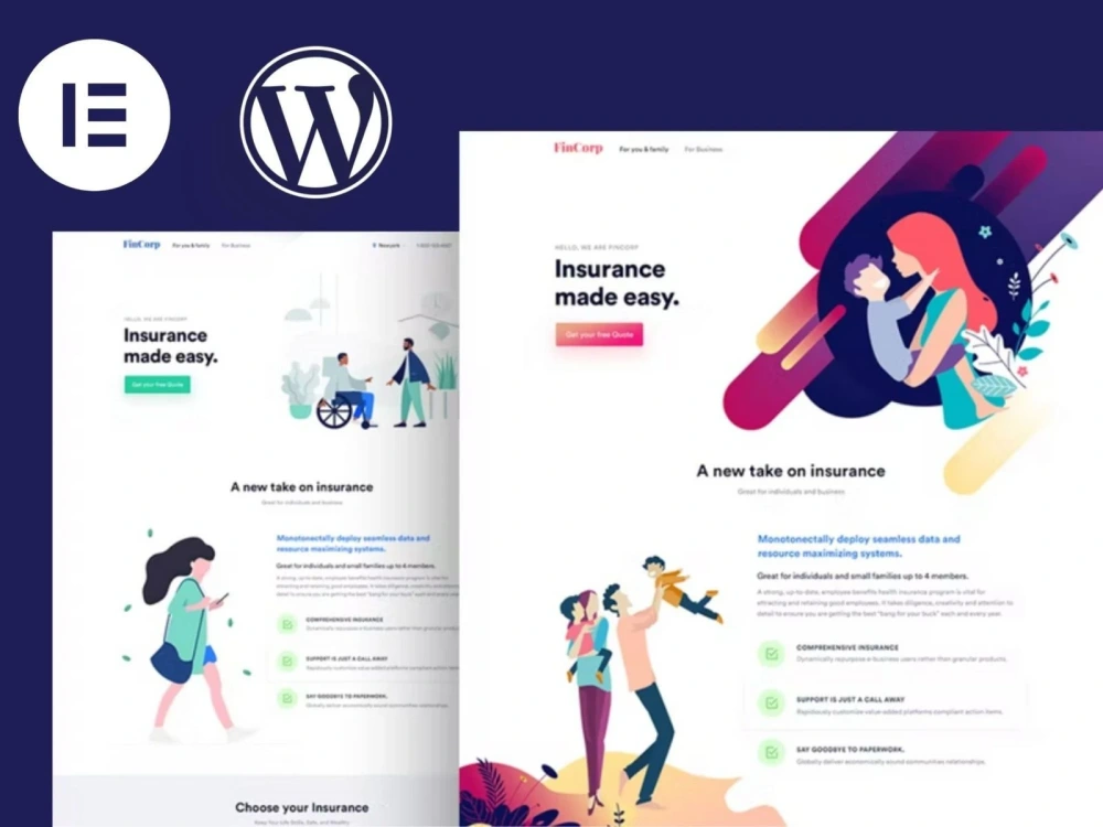 A responsive wordpress website design with elementor pro & crocoblock ...