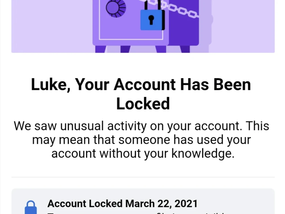 Get your Locked facebook accounts unlocked Upwork