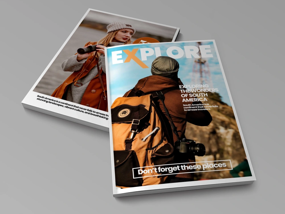 A Professional and modern product catalog/magazine cover newspaper