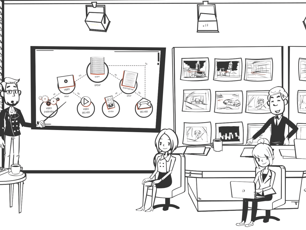 Whiteboard animated video and 2D animated explainer video with voice