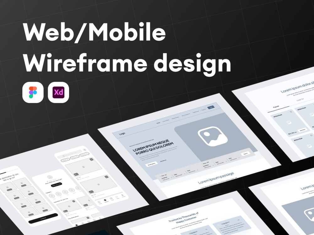 Wireframe For Web Design Using Figma Web, mobile wireframe design inside Figma, XD | Upwork