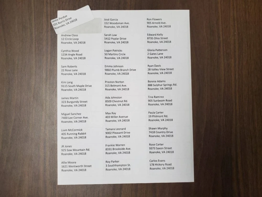 Your addresses database converted to any Avery labels for mailing Upwork