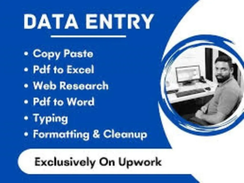 Data entry operator job Upwork