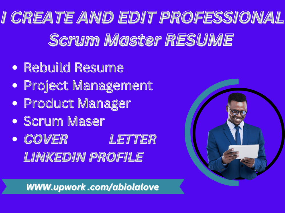 Scrum master resume and do a linkedin profile creation or optimization