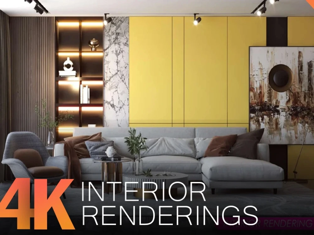 Interior design for living room, bedroom, and 3d Photorealistic ...