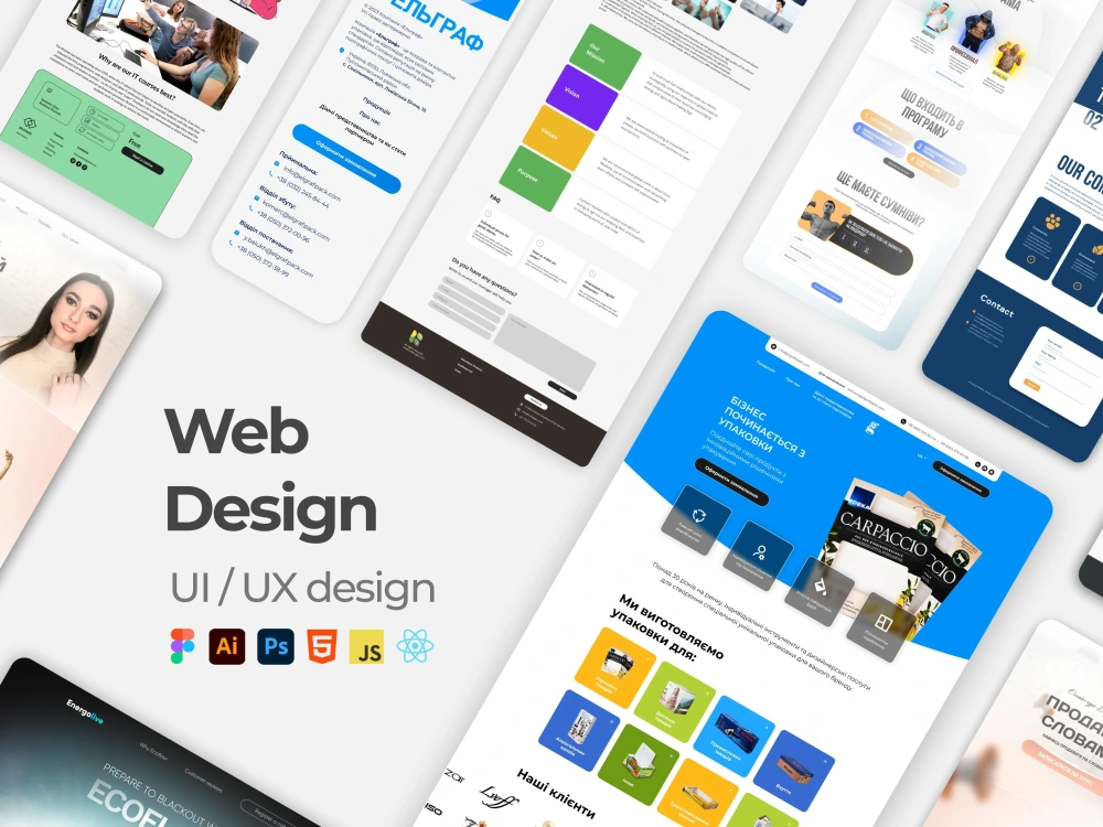 Modern adaptive UI/UX design website, from Web Design expert for ...