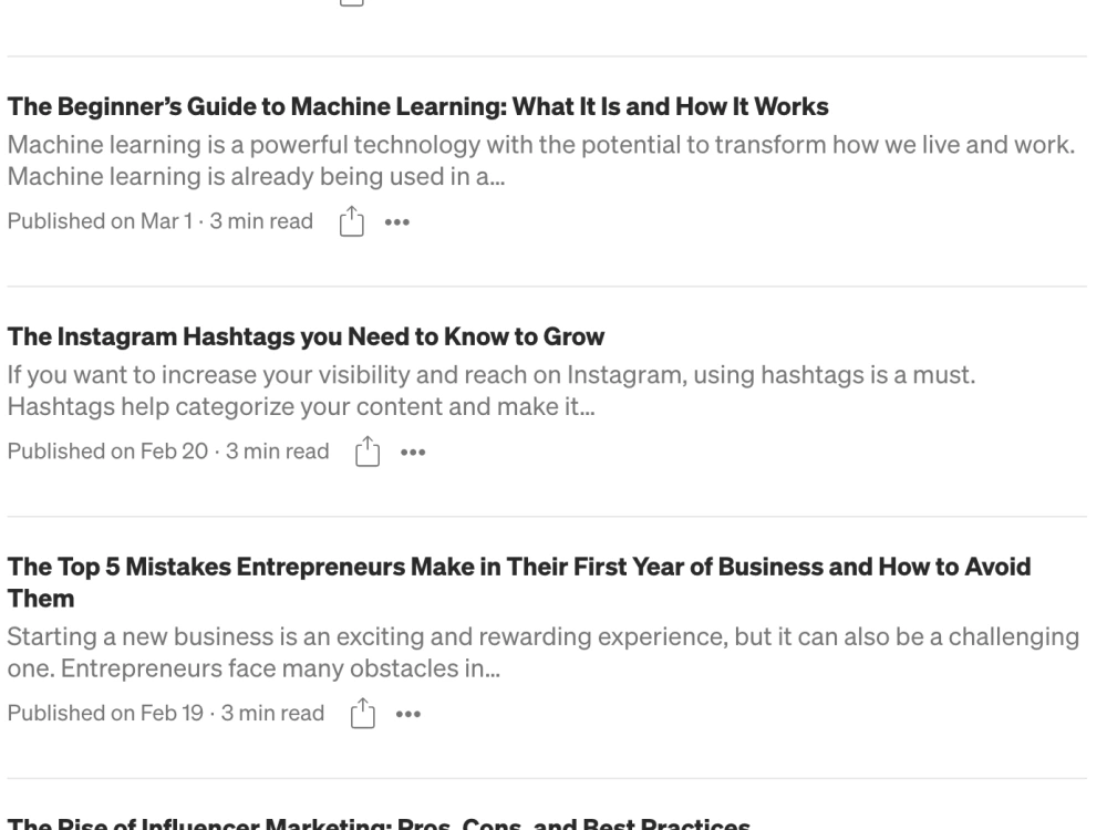 Short to medium writing sample - blogs, website content, bios etc ...