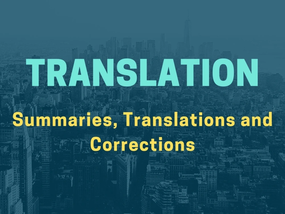 Translation and Text corrections in Spanish, English, Portuguese